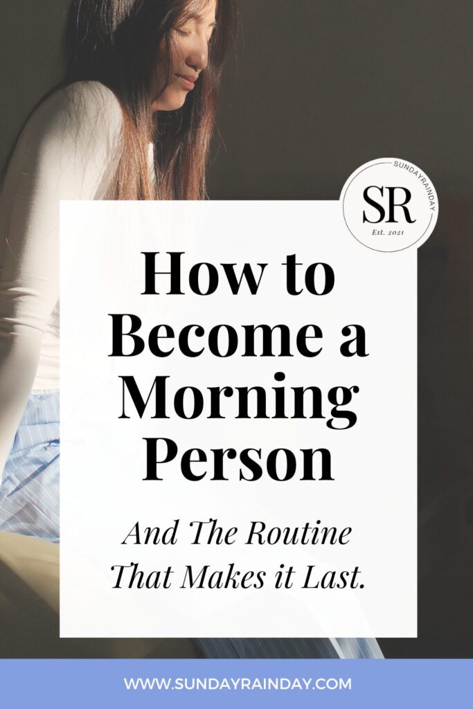 how to become a morning person