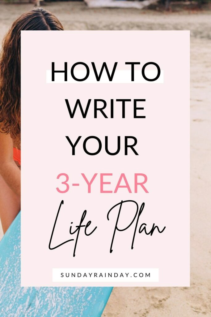 how to write your 3-year life plan