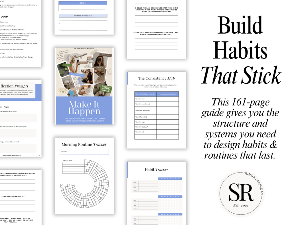 Build habits that last - Make It Happen Workbook