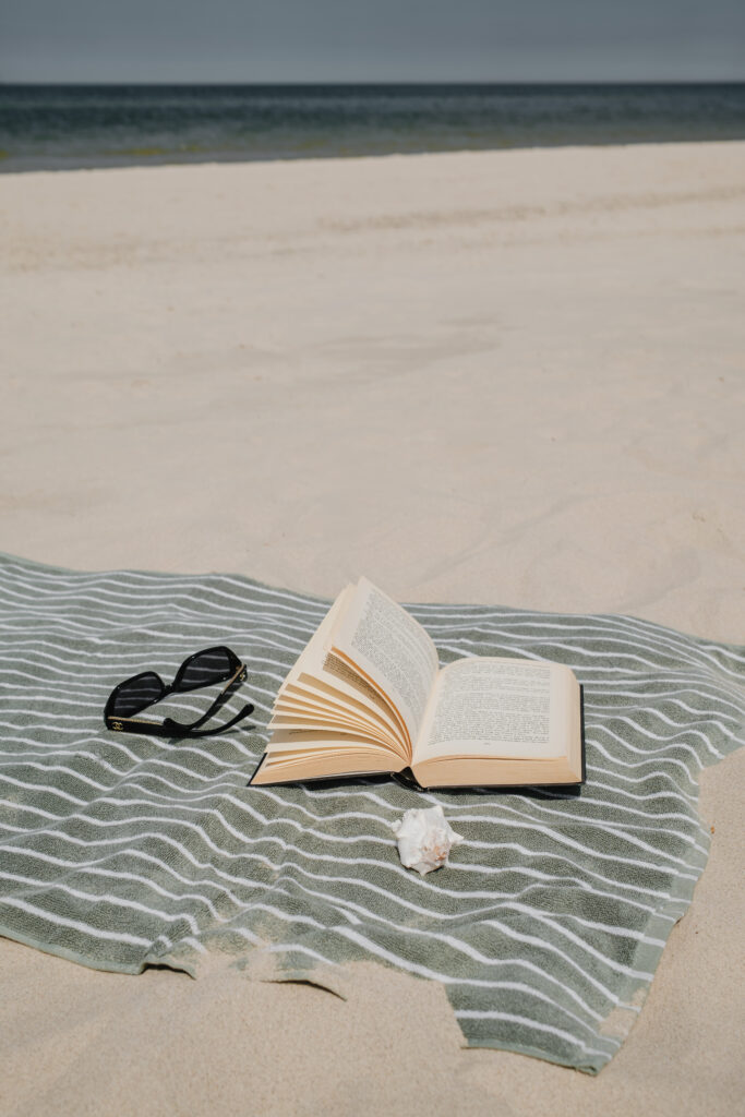 reading at the beach