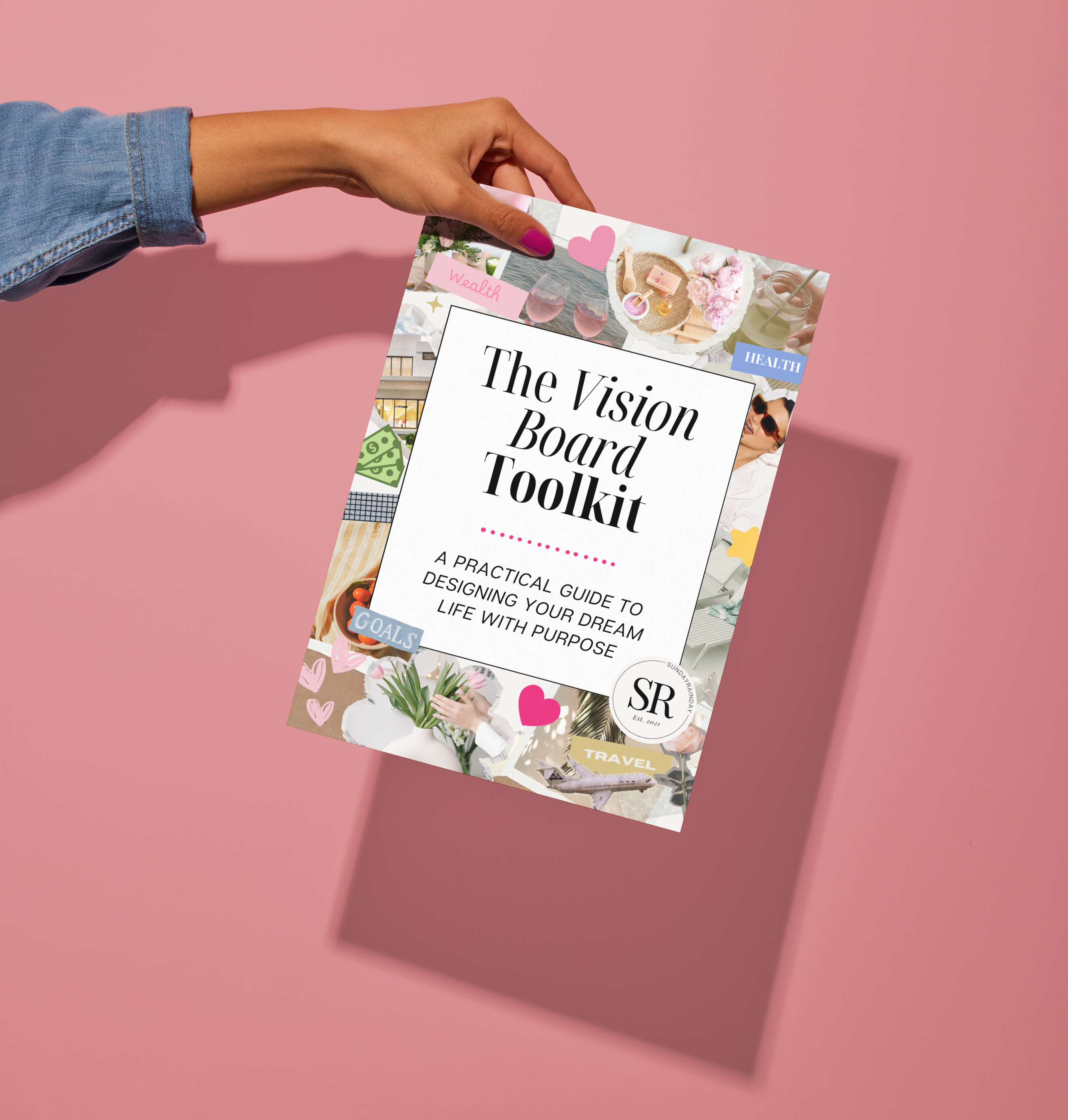 The vision board toolkit mockup