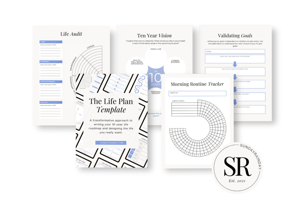 The 10 year life plan template printables