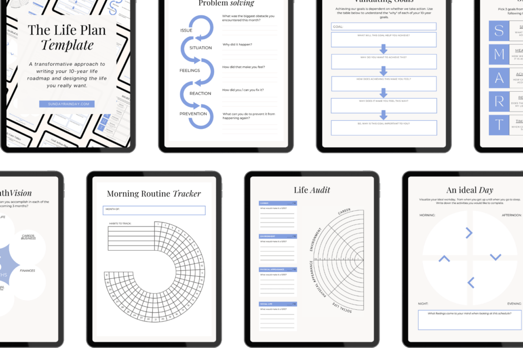 the life plan template printable and digitally editable