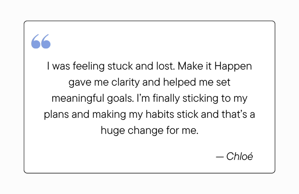 Chloe make it happen review