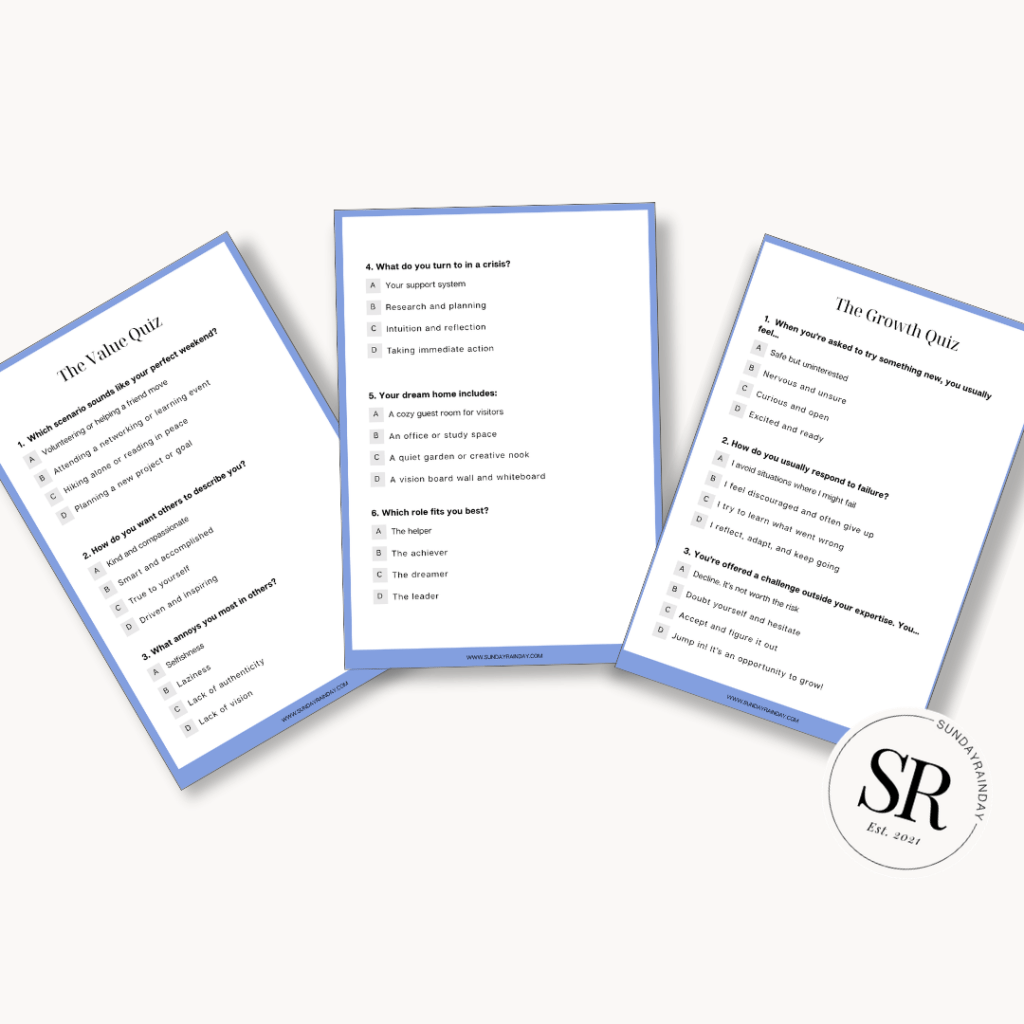 Becoming You Self-Discovery Quizzes
